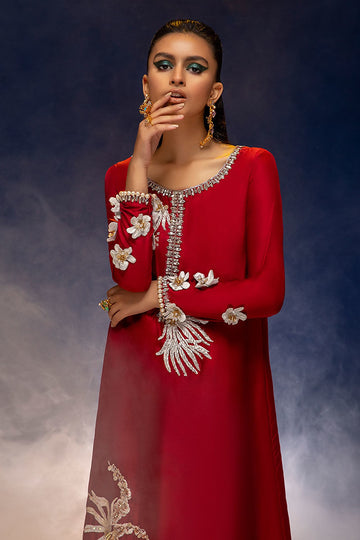 ZEB & ZEESHAN | LUXURY PRET | RED OOMPH