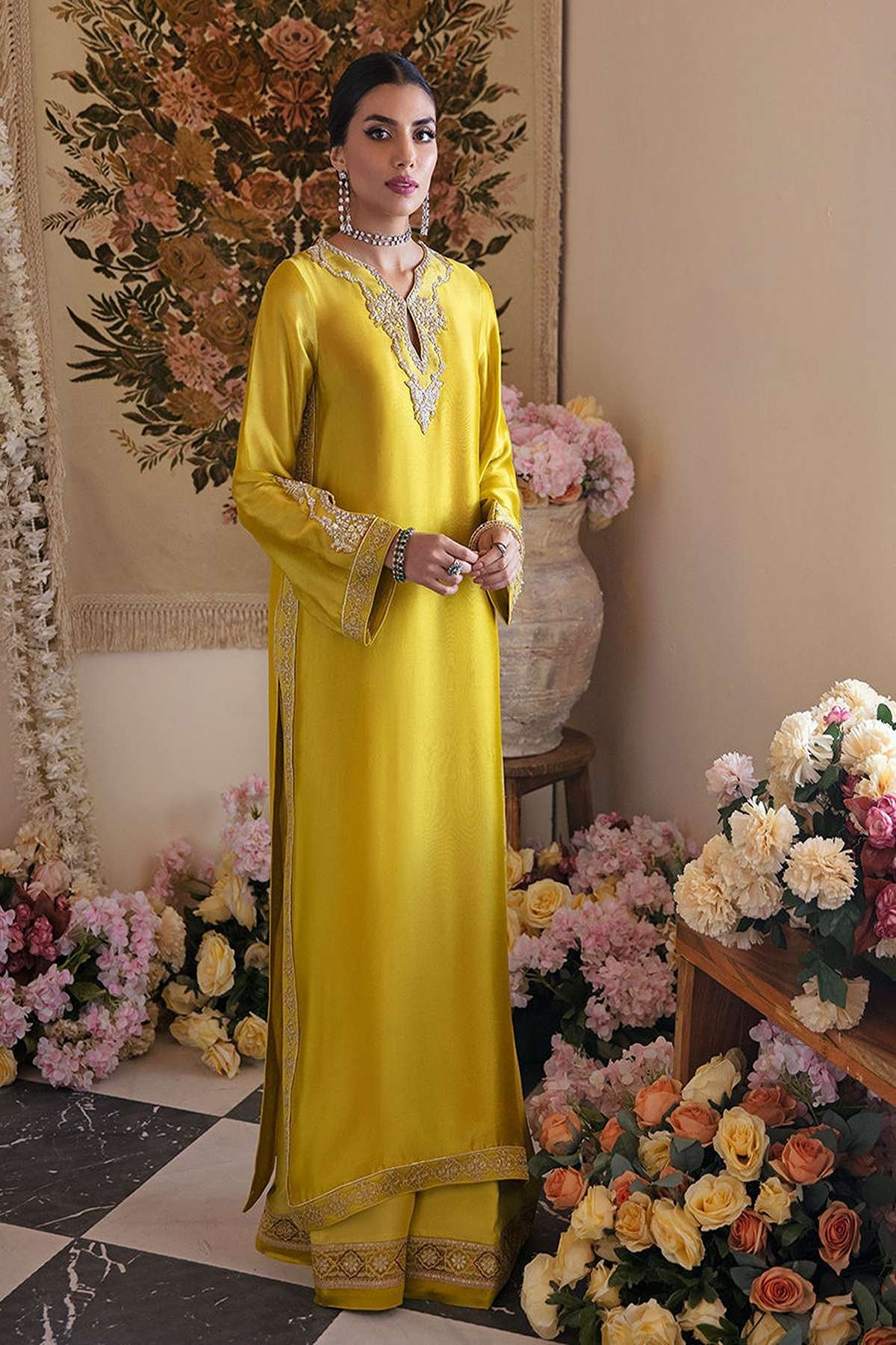 FARAH TALIB AZIZ | VEESTA LIME SHIRT
