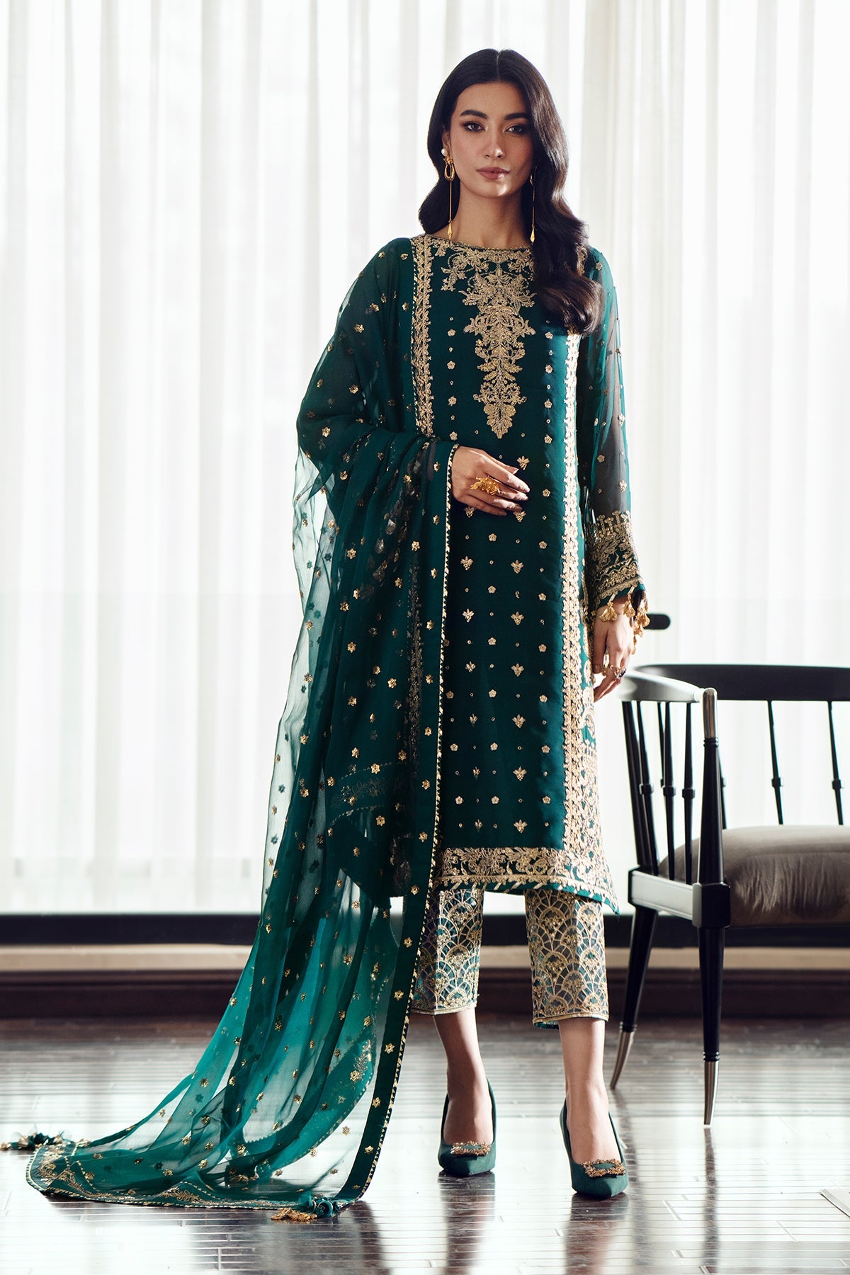 BAROQUE  | EMBROIDERED CHIFFON UF-505
