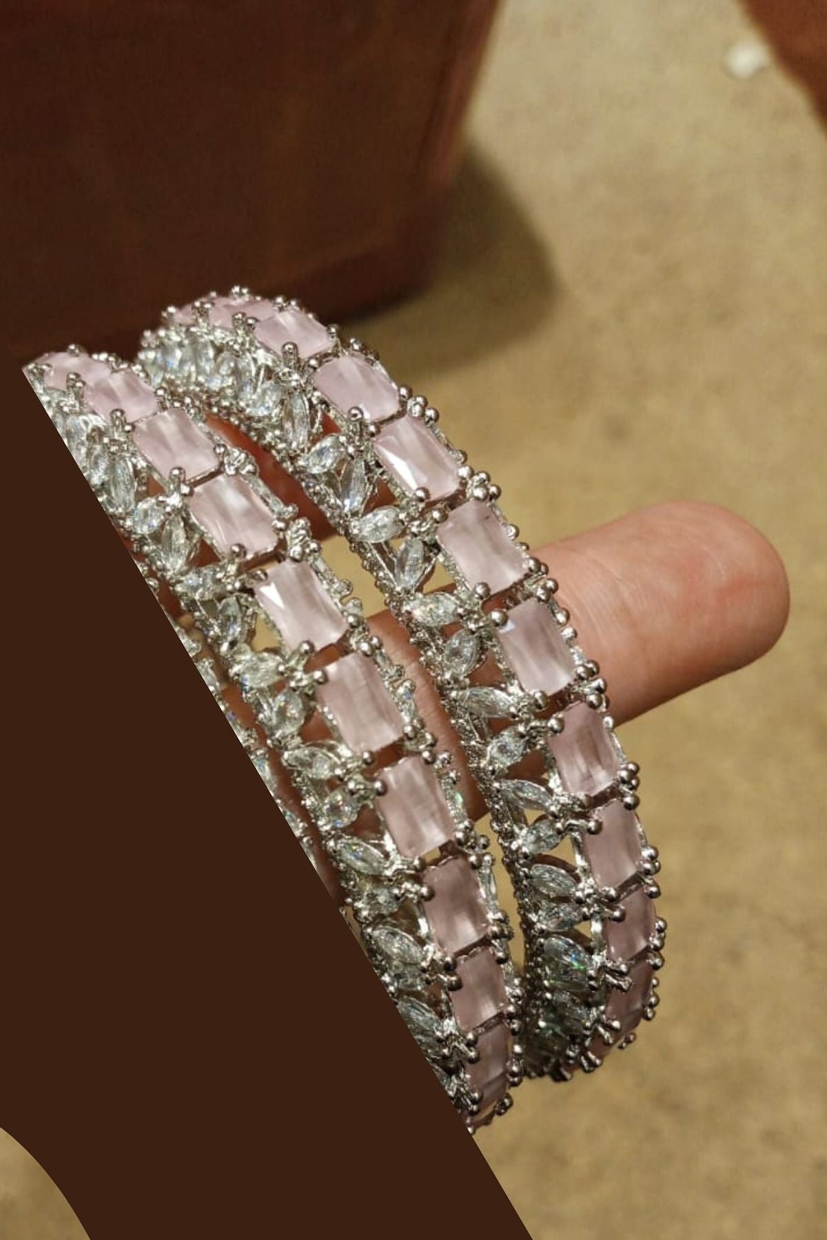 HS | ZIRCON BANGLES | PINK