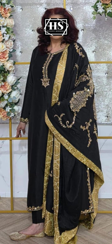HAFSAH|SANA - SILK & VELVET ENSEMBLE  - AVAILABLE IN ALL COLORS