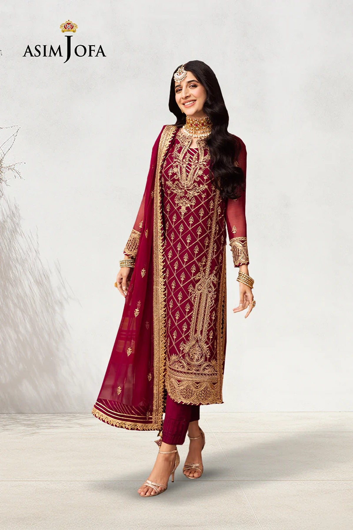 ASIM JOFA | FESTIVE EDIT | AJCD-05 EMBROIDERED CHIFFON
