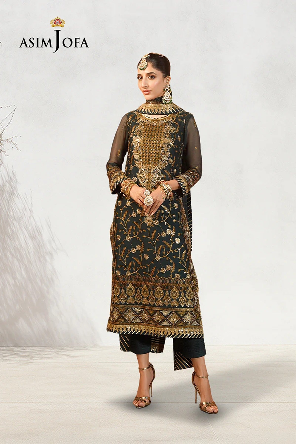 ASIM JOFA | FESTIVE EDIT | AJCD-18 EMBROIDERED CHIFFON