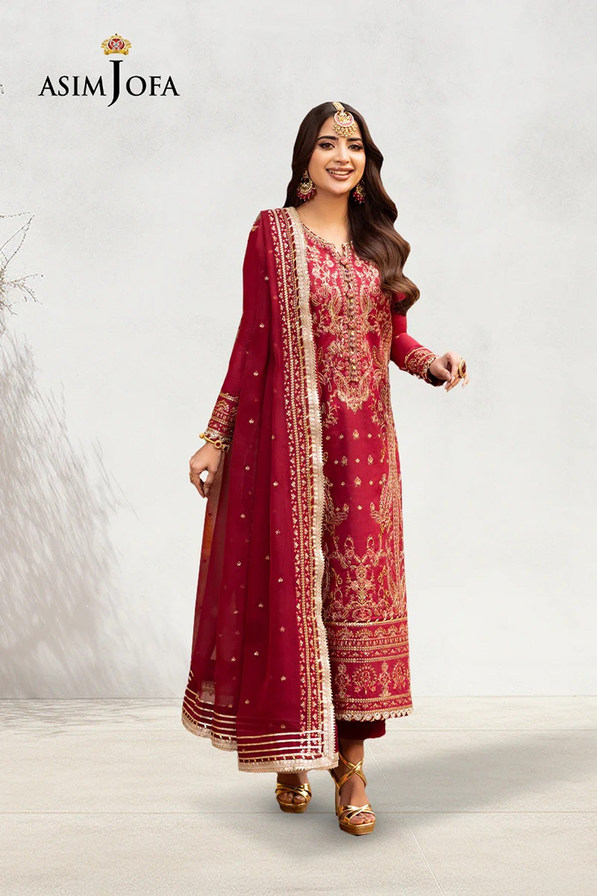ASIM JOFA | FESTIVE EDIT | AJCD-25 EMBROIDERED TWISTED SILK