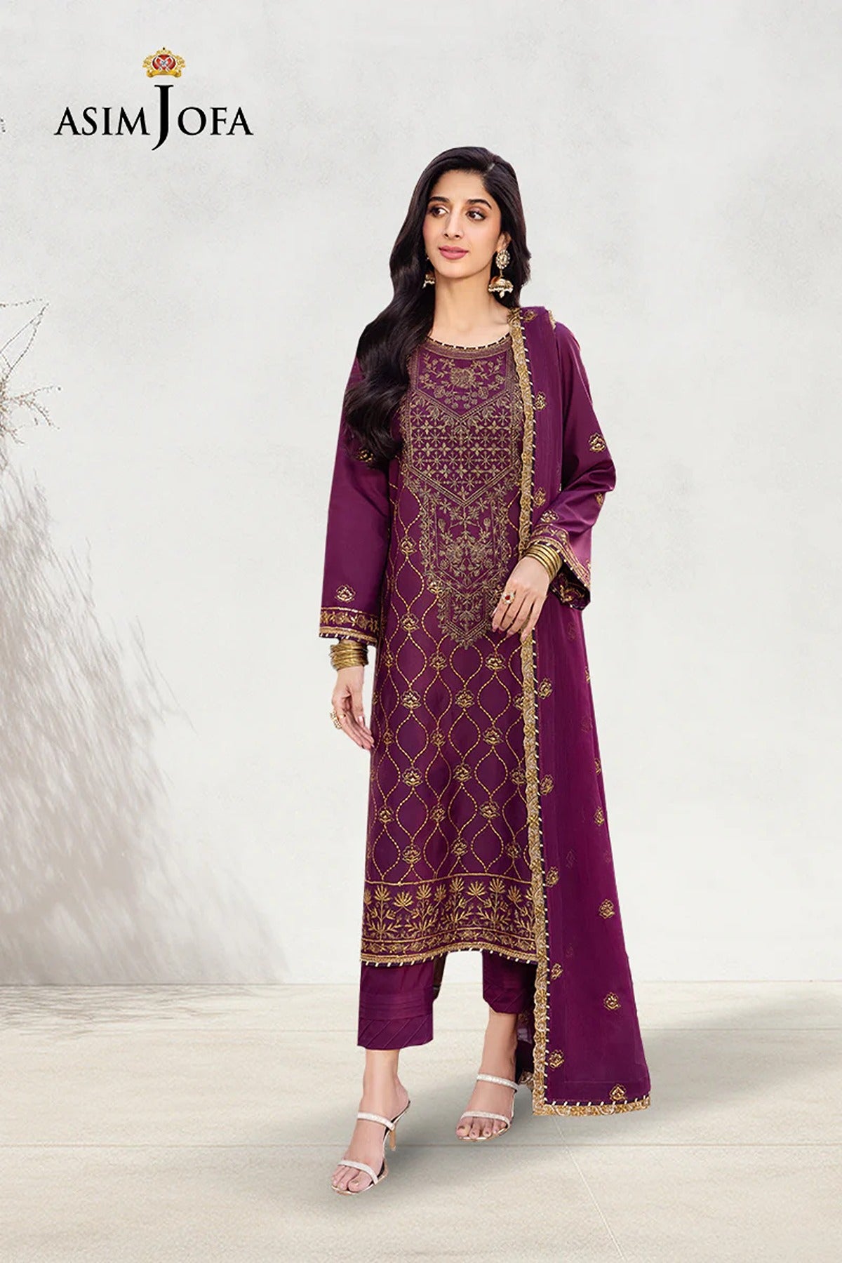 ASIM JOFA | FESTIVE EDIT | AJCF-07 EMBROIDERED JUMBO SILK