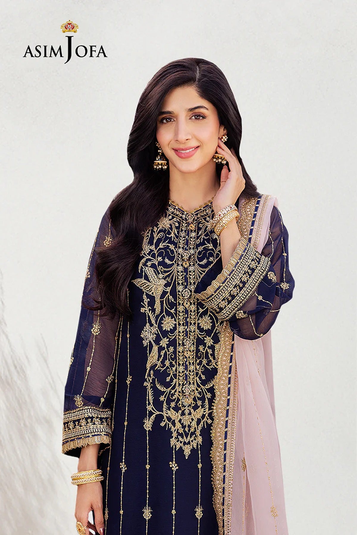 ASIM JOFA | FESTIVE EDIT | AJCF-09 EMBROIDERED CHIFFON