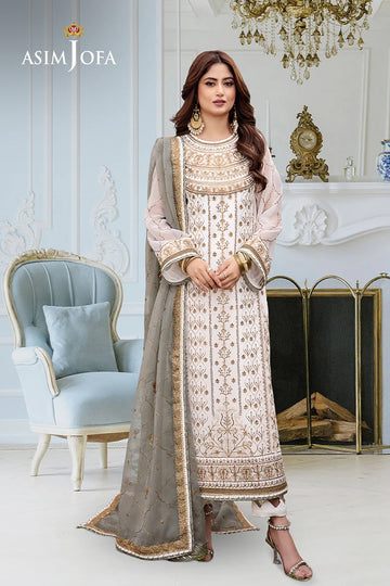 ASIM JOFA | FESTIVE LUXE | AJCF-17 EMBROIDERED CHIFFON