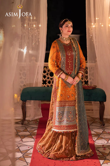 ASIM JOFA | CHANDNI RAATEIN | AJCR-07 EMBROIDERED CHIFFON 3 PCS