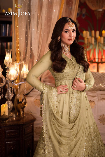 ASIM JOFA | CHANDNI RAATEIN | AJCR-08 EMBROIDERED NET 3 PCS