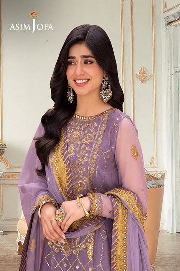 ASIM JOFA | FESTIVE LUXE | AJEM-02 EMBROIDERED NET