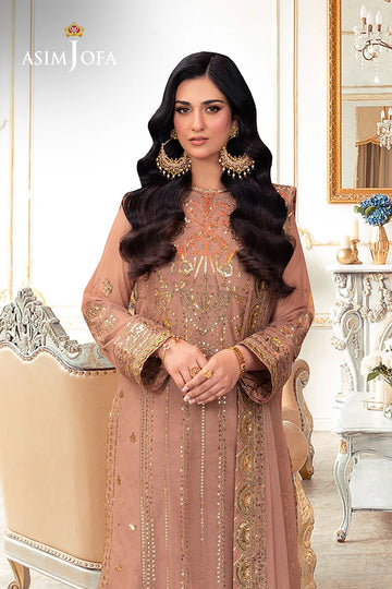 ASIM JOFA | FESTIVE LUXE | AJEM-09 EMBROIDERED NET