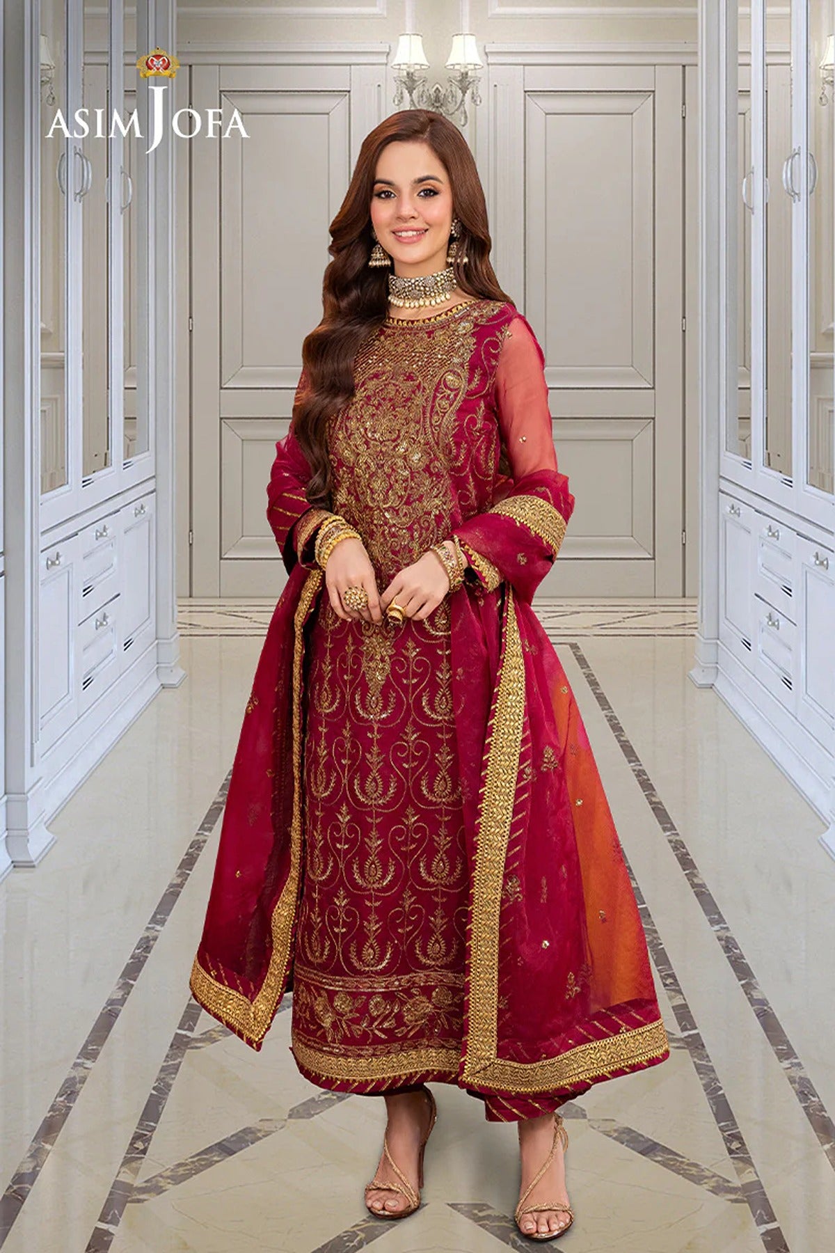 ASIM JOFA | FESTIVE LUXE | AJEM-23 EMBROIDERED ORGANZA