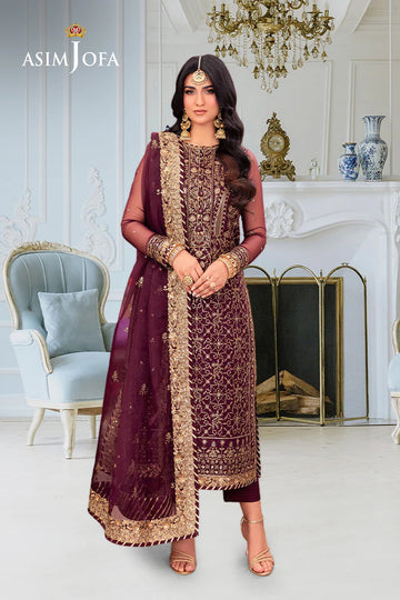 ASIM JOFA | FESTIVE LUXE | AJEM-24 EMBROIDERED ORGANZA