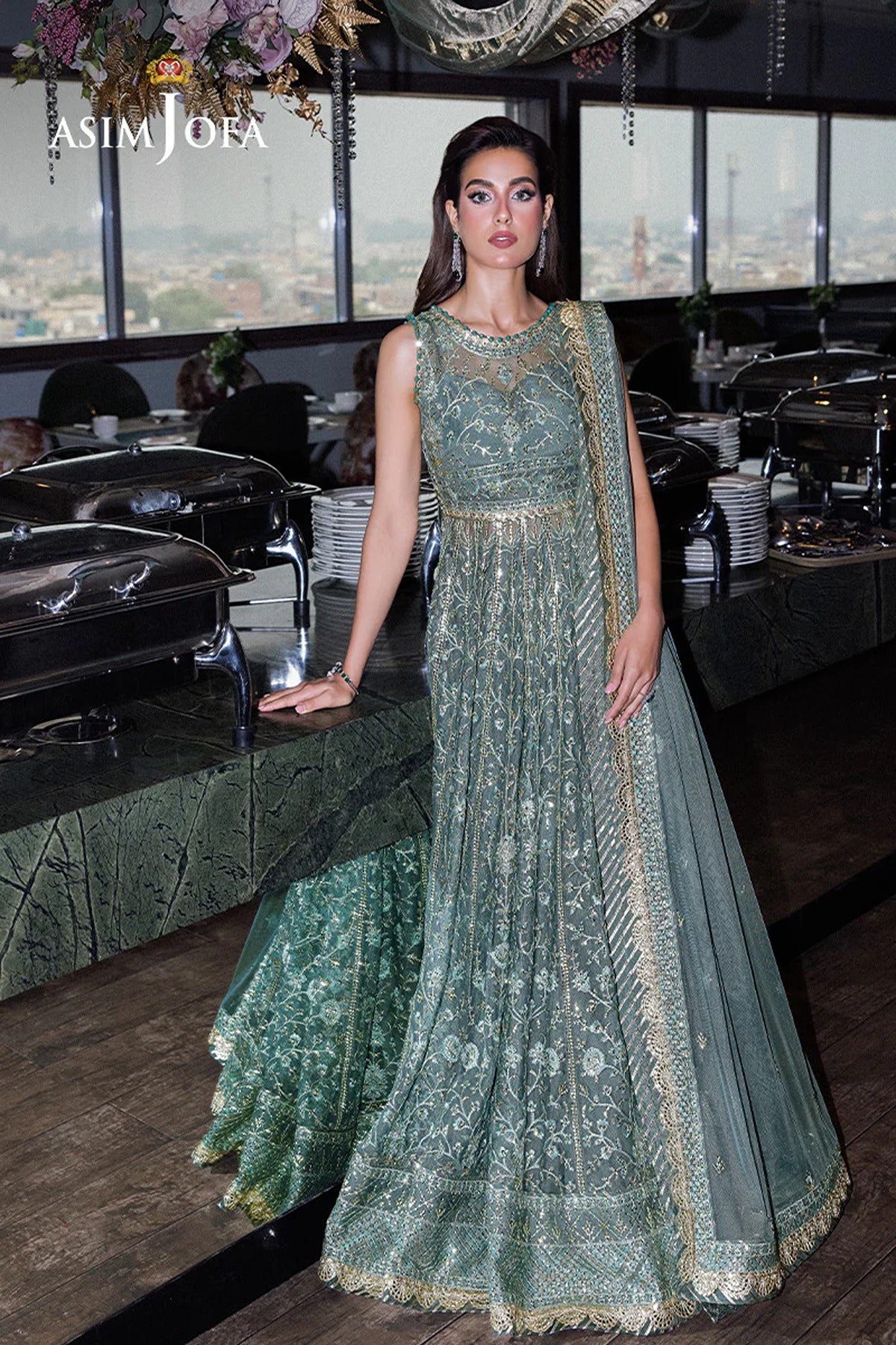 ASIM JOFA | FESTIVE COLLECTION 25 | AJFF-06 EMBROIDERED NET 3 PCS