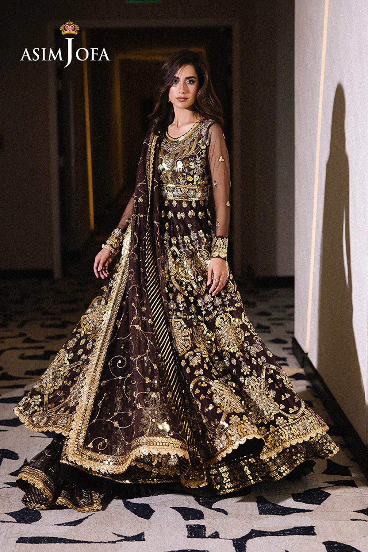 ASIM JOFA | FESTIVE COLLECTION 25 | AJFF-07 EMBROIDERED NET 3 PCS