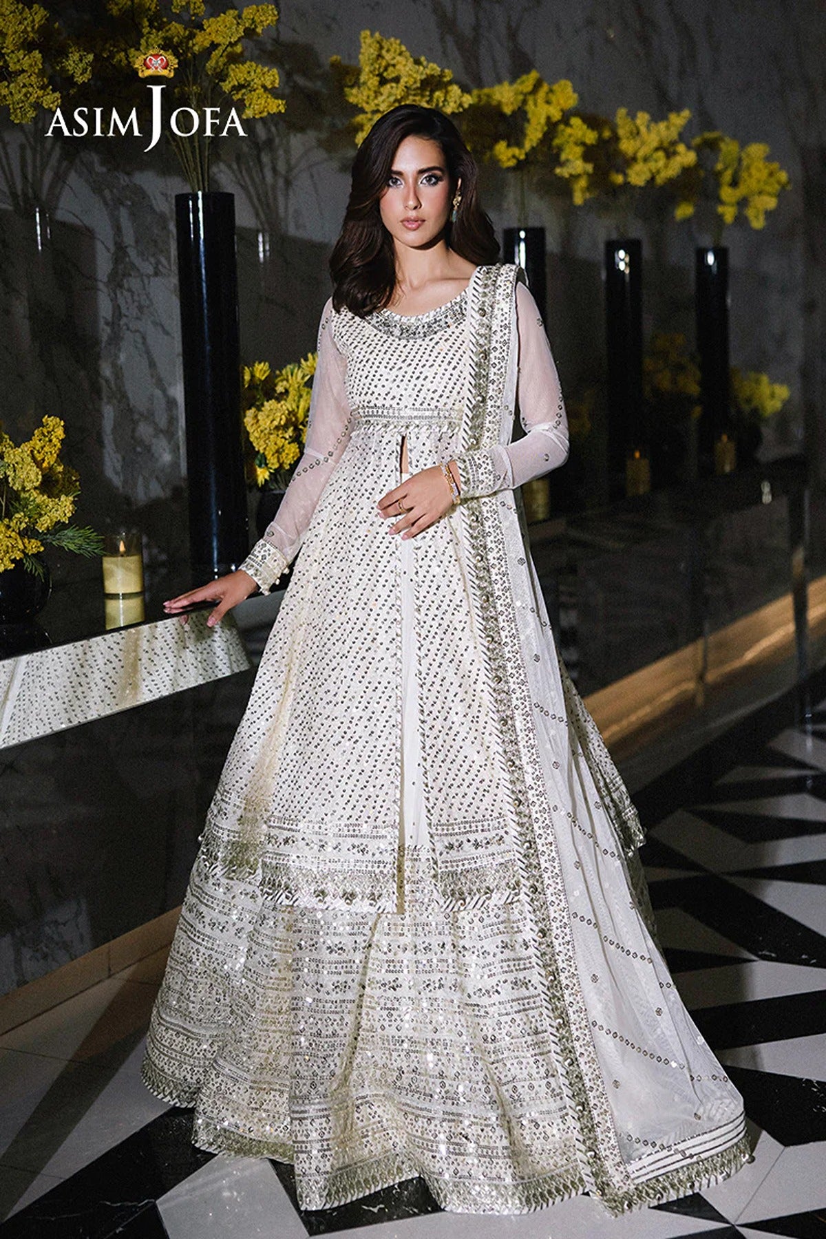 ASIM JOFA | FESTIVE COLLECTION 25 | AJFF-09 EMBROIDERED NET 3 PCS