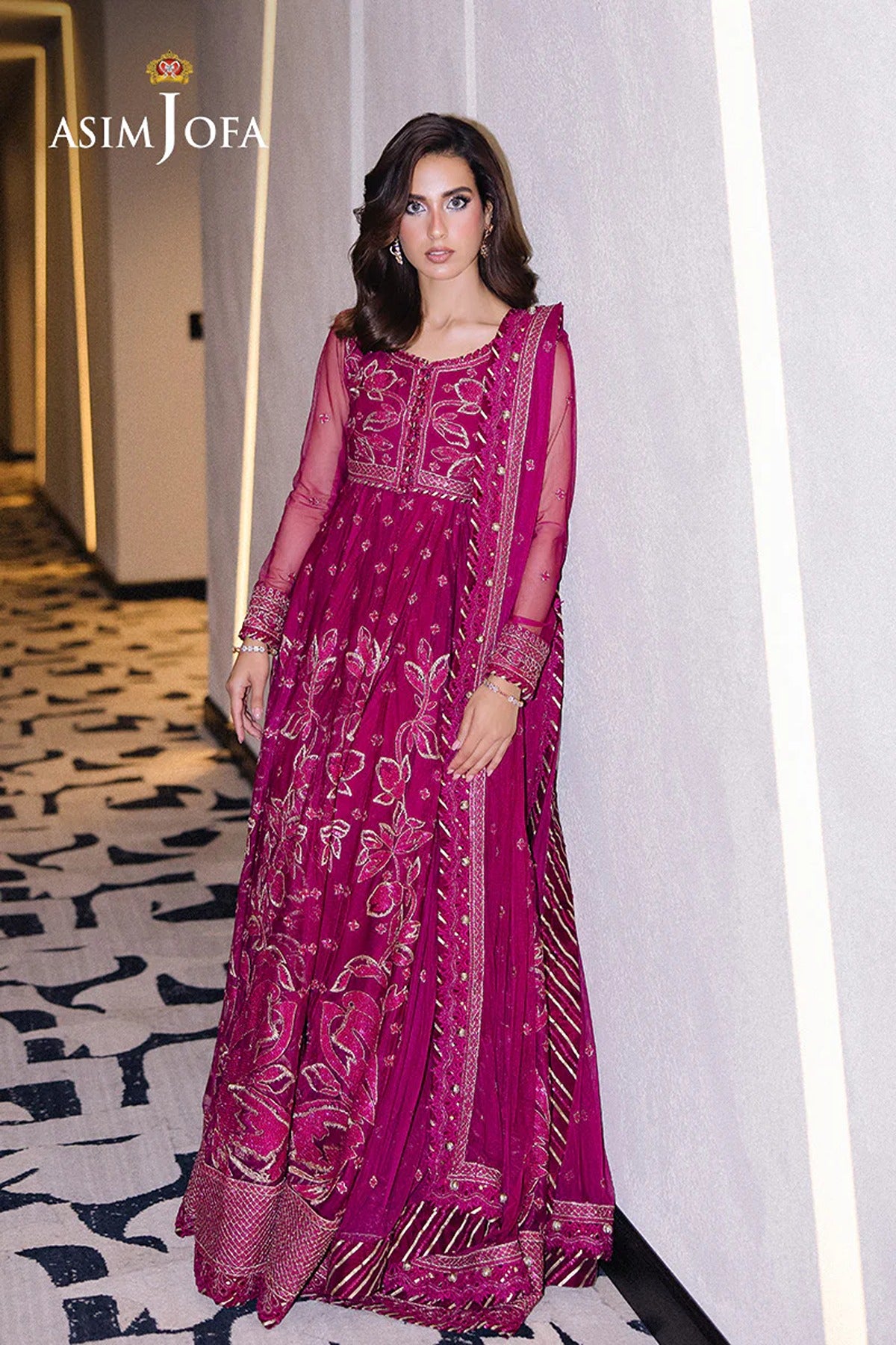 ASIM JOFA | FESTIVE COLLECTION 25 | AJFF-10 EMBROIDERED NET 3 PCS
