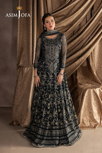ASIM JOFA | IZEL | AJIZL-09 EMBROIDERED NET 3 PCS