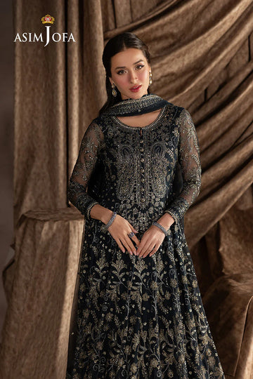 ASIM JOFA | IZEL | AJIZL-09 EMBROIDERED NET 3 PCS