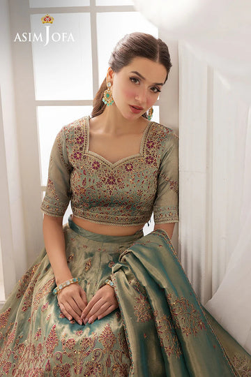 ASIM JOFA | IZEL | AJIZL-10 EMBROIDERED ZARI TISSUE 3 PCS