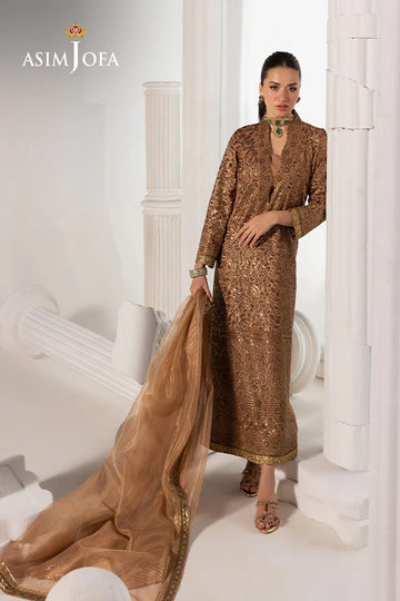 ASIM JOFA | IZEL | AJIZL-11 EMBROIDERED CHIFFON 3 PCS