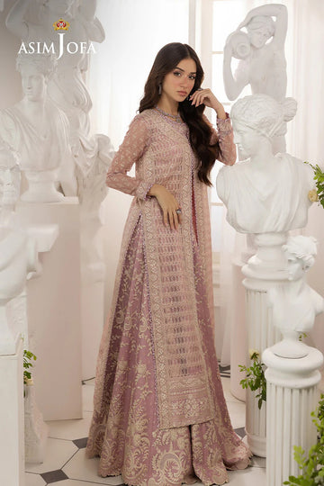 ASIM JOFA | IZEL | AJIZL-12 EMBROIDERED JAVERIA NET 3 PCS