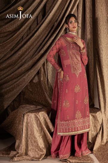 ASIM JOFA | IZEL | AJIZL-14 EMBROIDERED CHIFFON 3 PCS