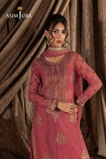 ASIM JOFA | IZEL | AJIZL-14 EMBROIDERED CHIFFON 3 PCS