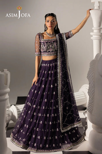 ASIM JOFA | IZEL | AJIZL-15 EMBROIDERED NET 3 PCS