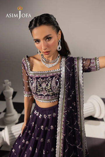 ASIM JOFA | IZEL | AJIZL-15 EMBROIDERED NET 3 PCS