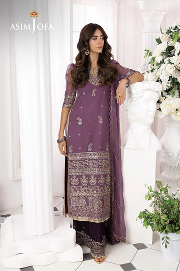 ASIM JOFA | IZEL | AJIZL-16 EMBROIDERED CHIFFON 3 PCS