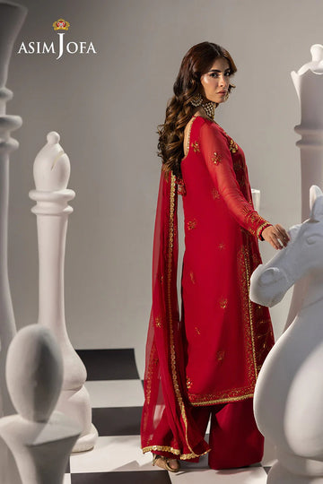 ASIM JOFA | IZEL | AJIZL-19 EMBROIDERED CHIFFON 3 PCS