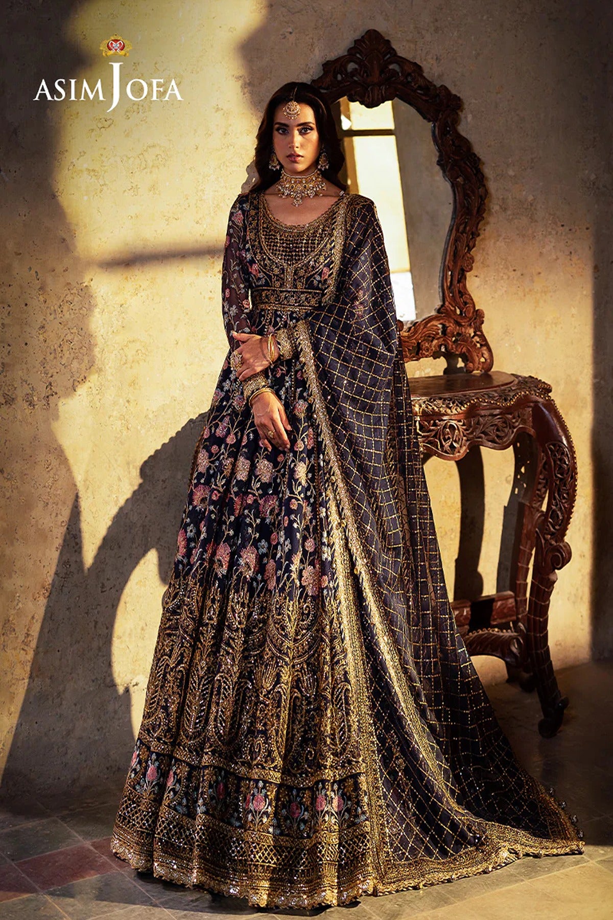 ASIM JOFA | BEKHUDI | AJKB-09 EMBROIDERED CHIFFON 3 PCS