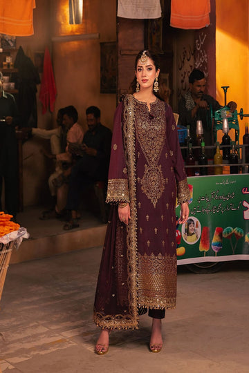 ASIM JOFA | CHAMKEELI | AJKK-01 EMBROIDERED TWISTED SILK 3 PCS