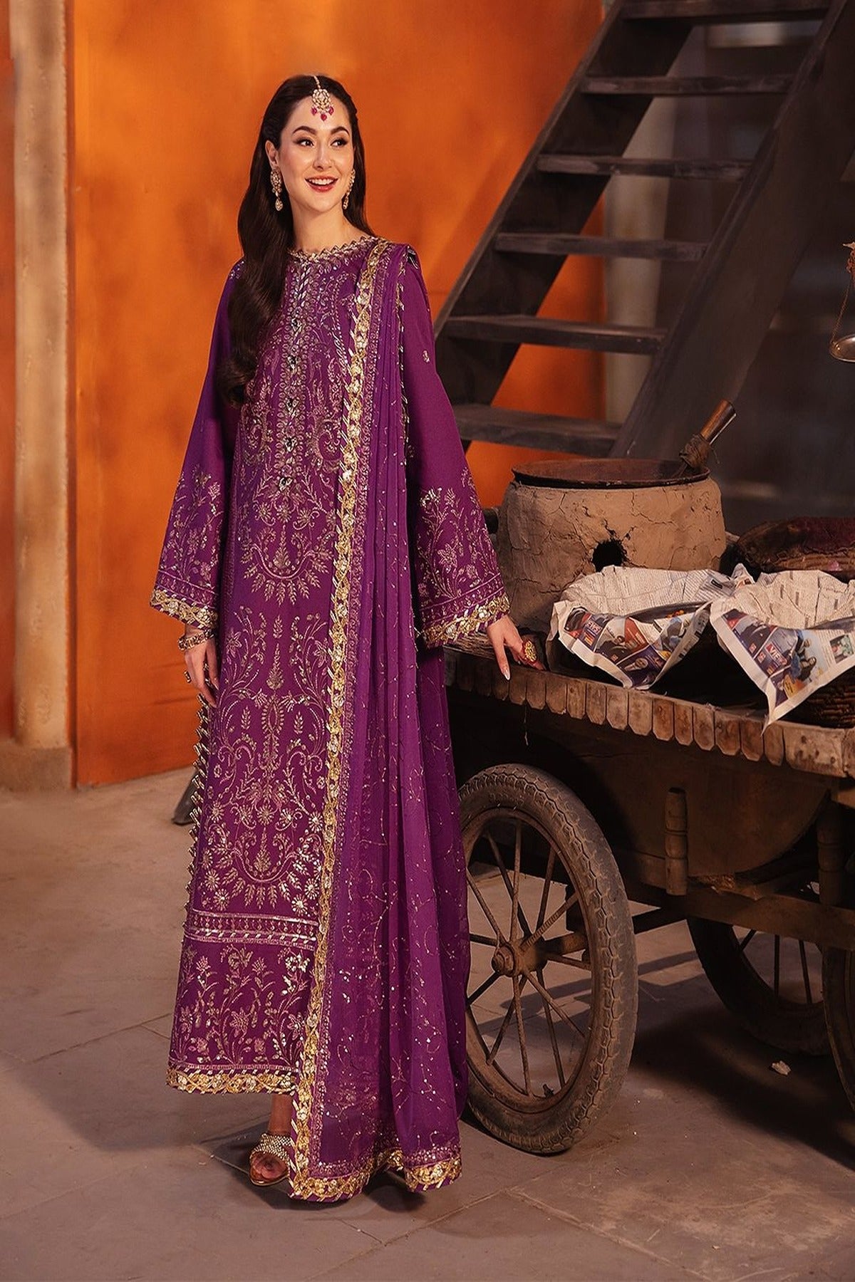 ASIM JOFA | CHAMKEELI | AJKK-07 EMBROIDERED TWISTED SILK 3 PCS