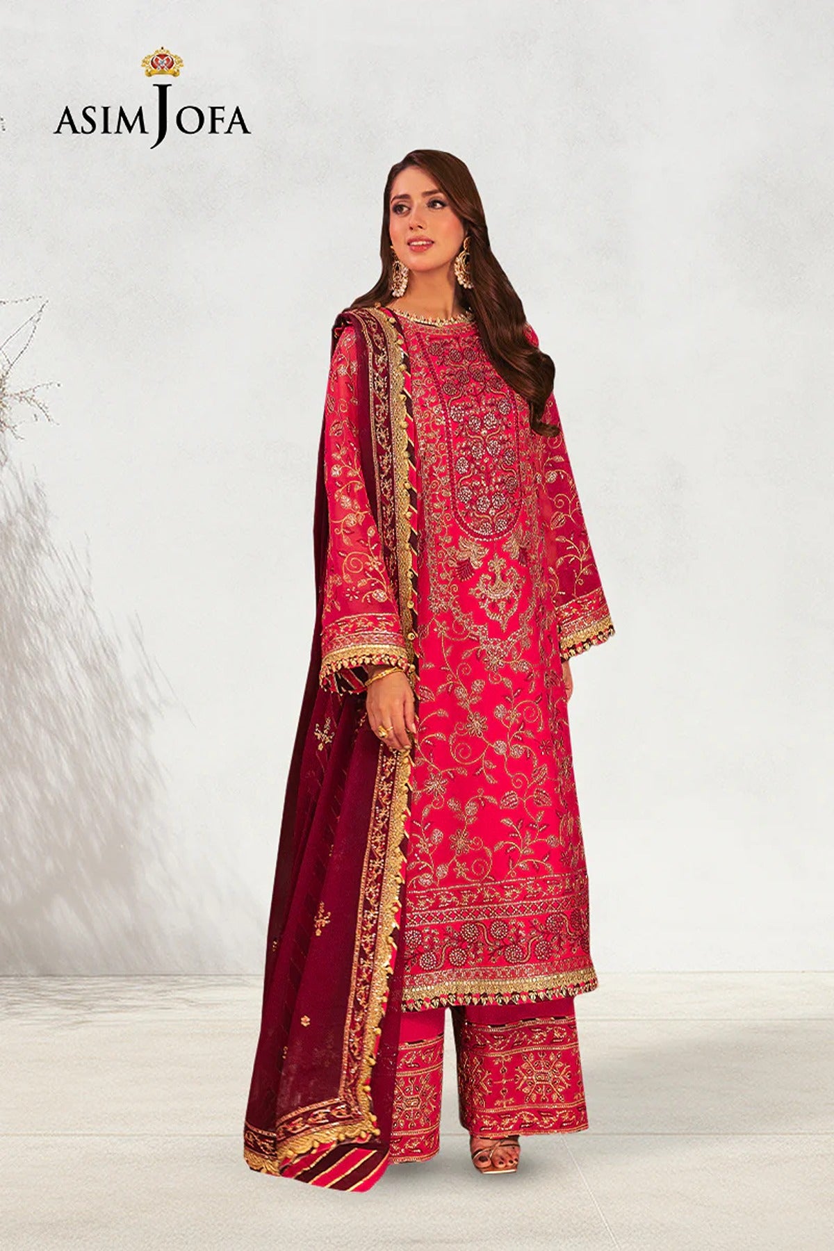 ASIM JOFA | FESTIVE EDIT | AJKK-11 EMBROIDERED CHIFFON