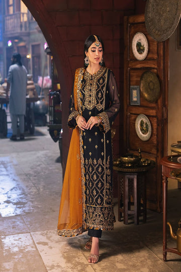 ASIM JOFA | CHAMKEELI | AJKK-15 EMBROIDERED CHIFFON 3 PCS