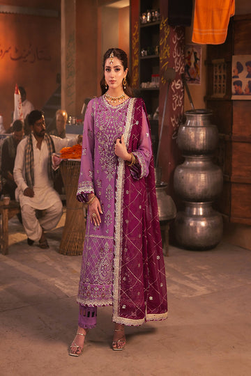 ASIM JOFA | CHAMKEELI | AJKK-28 EMBROIDERED CHIFFON 3 PCS