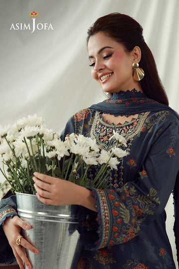 ASIM JOFA | AJ PRINTS 26 | AJUBEP-01 PRINTED EMBROIDERED CAMBRIC 3 PCS