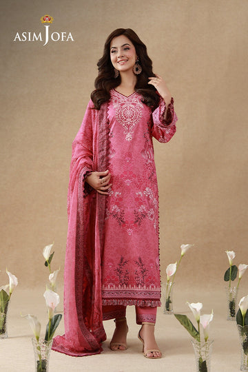 ASIM JOFA | AJ PRINTS 26 | AJUBEP-02 PRINTED EMBROIDERED CAMBRIC 3 PCS