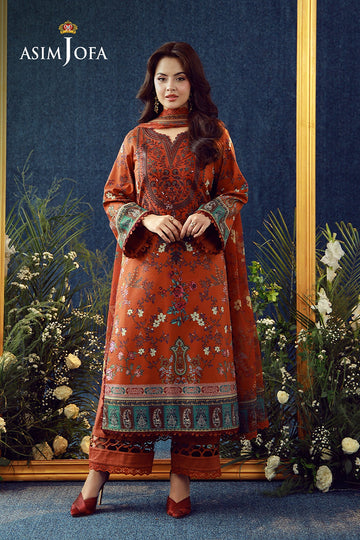 ASIM JOFA | AJ PRINTS 26 | AJUBEP-04 PRINTED EMBROIDERED CAMBRIC 3 PCS