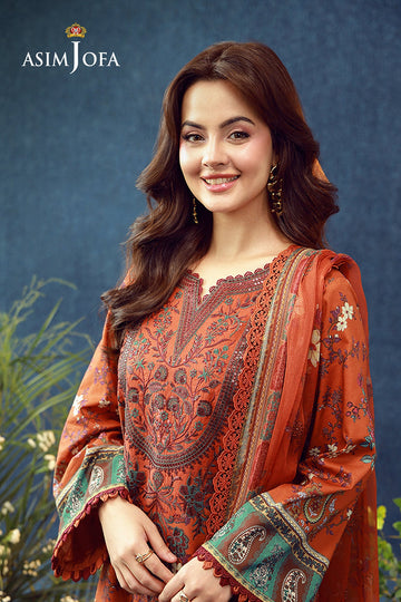 ASIM JOFA | AJ PRINTS 26 | AJUBEP-04 PRINTED EMBROIDERED CAMBRIC 3 PCS