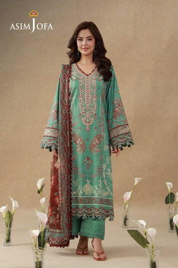 ASIM JOFA | AJ PRINTS 26 | AJUBEP-05 PRINTED EMBROIDERED CAMBRIC 3 PCS