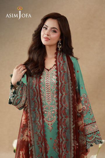 ASIM JOFA | AJ PRINTS 26 | AJUBEP-05 PRINTED EMBROIDERED CAMBRIC 3 PCS