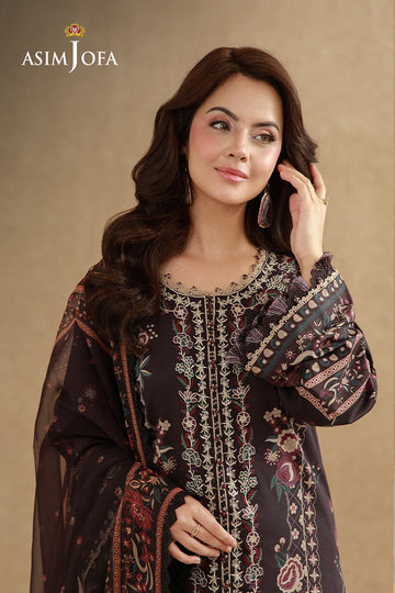 ASIM JOFA | AJ PRINTS 26 | AJUBEP-06 PRINTED EMBROIDERED CAMBRIC 3 PCS
