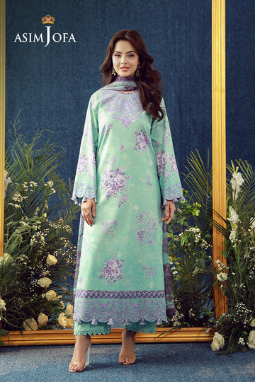 ASIM JOFA | AJ PRINTS 26 | AJUBEP-09 PRINTED EMBROIDERED CAMBRIC 3 PCS