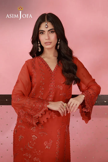 ASIM JOFA | FESTIVE WEAR 26 | AJUFC-01 EMBROIDERED CHIFFON 2 PCS