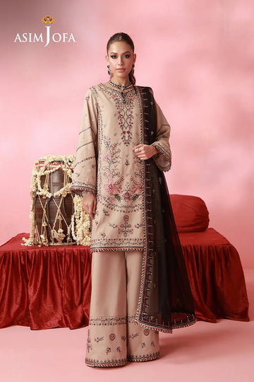ASIM JOFA | FESTIVE WEAR 26 | AJUFC-06 EMBROIDERED LAWN SILK 3 PCS