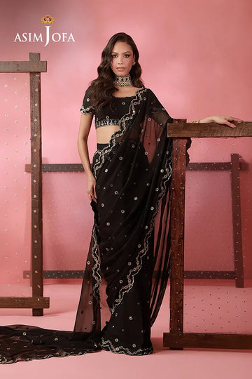 ASIM JOFA | FESTIVE WEAR 26 | AJUFC-09 EMBROIDERED CHIFFON 2 PCS