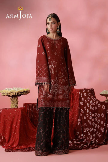 ASIM JOFA | FESTIVE WEAR 26 | AJUFC-12 EMBROIDERED BOSKI SILK 2 PCS